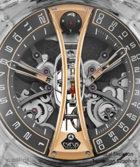 Cyrus Klepcys Vertical Skeleton Tourbillon Sapphire case Watch
