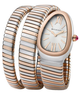 Serpenti Steel and Gold Double Spiral