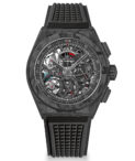 zenith chronograph wristwatch rubber strap