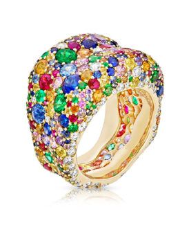 Multi-Colored Gemstone Grande Ring