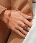 Faberge bracelet and ring on model