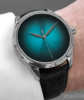 Endeavour Center Seconds Concept Blue Lagoon on man's wrist