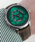 Endeavour Flying Hours Cosmic Green on wrist