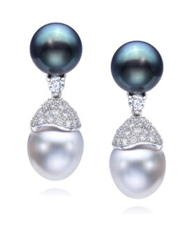 Tahitian and South Sea Pearl Drop Earrings