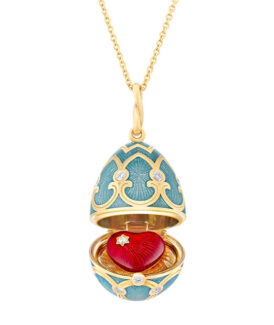 Palais Tsarskoye Selo Turquoise Locket with Heart Surprise