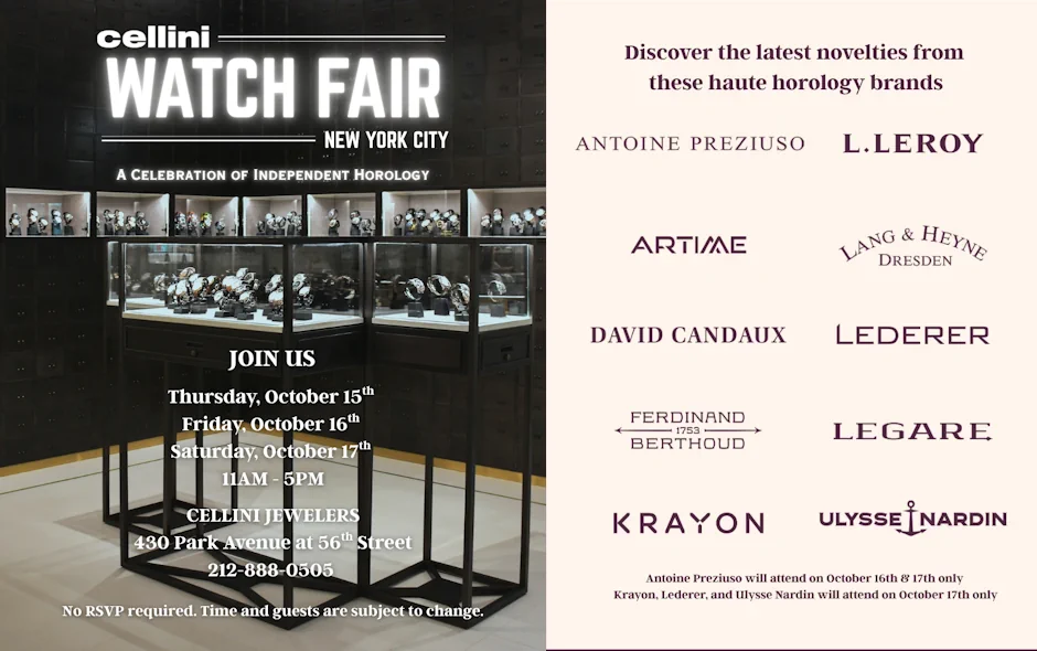 Cellin Jewelers NYC Watch Fair