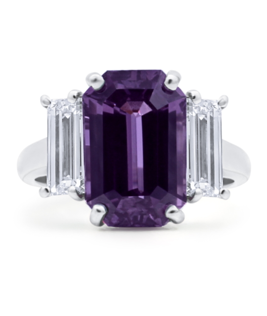 Oscar Heyman Platinum Pink Purple Sapphire Ring OH-303021