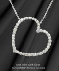 White gold Diamond Heart Necklace