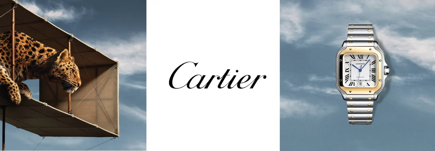 Cartier Santos Stainless Steel and Yellow Gold Watch