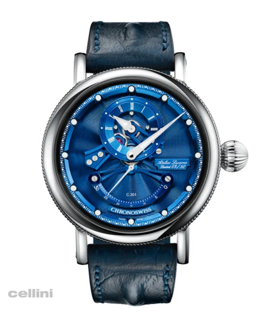 Chronoswiss Open Gear ReSec Big Wave_CH-6923-BLBL Titanium Watch