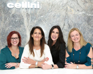 Cellini staff from left: Samantha Hickey, Rachelle Marcus, Marcelle Harari, Paula Coleman