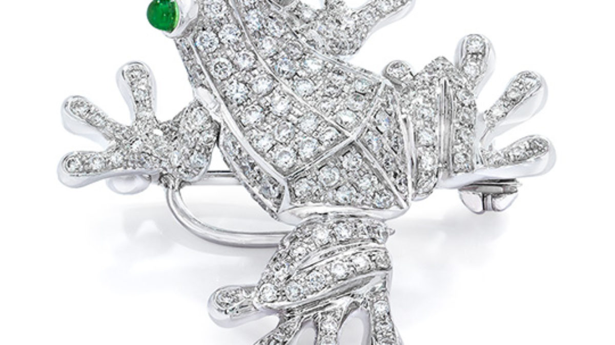 Jumping Frog Brooch