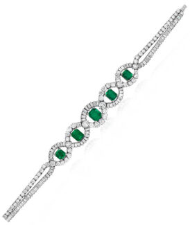 Vintage Emerald and Diamond Bracelet