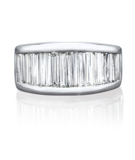 Tapered Baguette Diamond Band