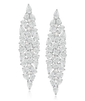 Diamond Mosaic Drop Earrings