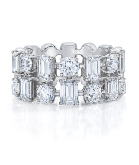2-Row Diamond Band Ring