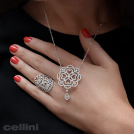 Diamond Openwork Heart Pendant