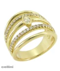 Yellow Gold 5 row diamond Marquis Ring