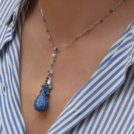 Cellini Blue Sapphire drop necklace