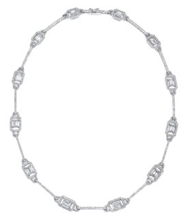 Emerald-Cut Diamond Necklace