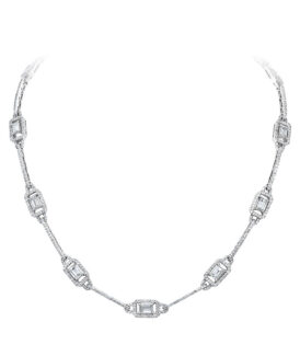 Emerald-Cut Diamond Necklace