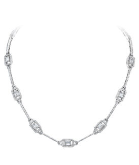 Emerald-Cut Diamond Necklace