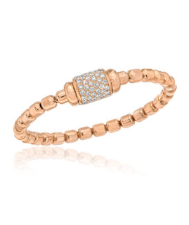 Tubular Rose Gold Stretch Bracelet