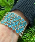 Apatite 6-Row Open Bangle