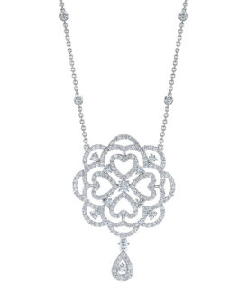 Diamond Openwork Heart Pendant