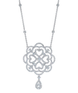 Diamond Openwork Heart Pendant