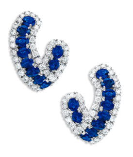 Sapphire and Diamond Wrap Earrings