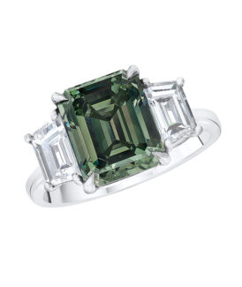 Green Diamond Ring