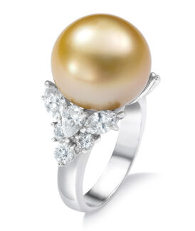 Golden South Sea Pearl Ring