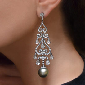 Tahitian Pearl Chandelier Earrings