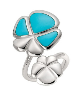 Turquoise Viola Crossover Ring