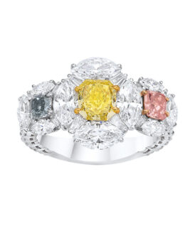 Tri-Color Diamond Ring