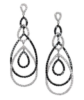 Black and White Diamond Earrings