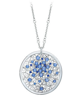 Blue Sapphire and Diamond Pendant