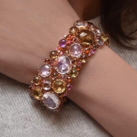 Rose-Cut Multi-Gemstone Bracelet