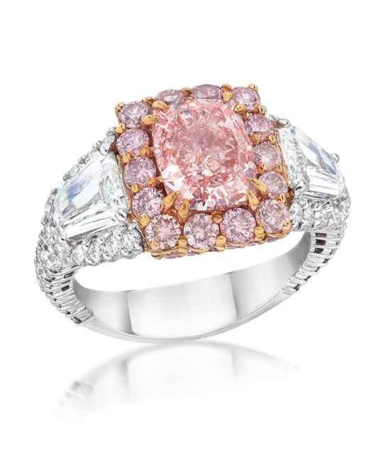 Natural Fancy Pink Diamond Ring