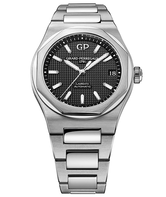 girard-perregaux laureto stainless steel watch