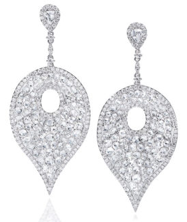 Open Flame Diamond Earrings
