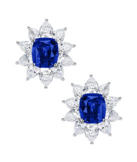 Sapphire and Diamond Earrings