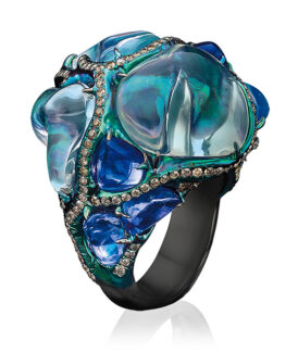 Organic Shaped Opal Ring