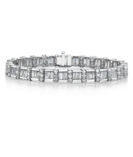 Baguette-Cut Diamond Bracelet