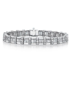 Baguette-Cut Diamond Bracelet