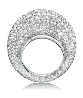 White Diamond Pavé Dome Ring