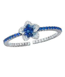 Blue Sapphire Briolette Blossom Bracelet