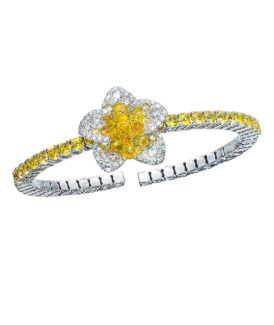 Yellow Sapphire Briolette Blossom Bracelet