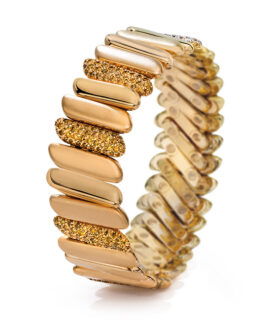 Sectional Rose and Yellow Gold Bracelet